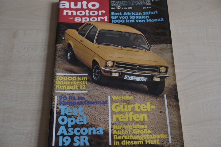 Deckblatt Auto Motor und Sport (10/1971)